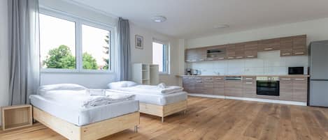 2 bedrooms, iron/ironing board, WiFi, bed sheets