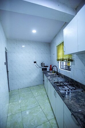 Fridge, microwave, oven, stovetop - Immaculate 2-bed Apartment in Lagos (Lagos)