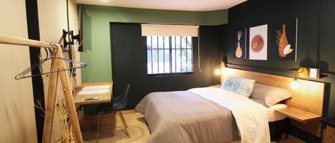 Desk, iron/ironing board, free WiFi, bed sheets