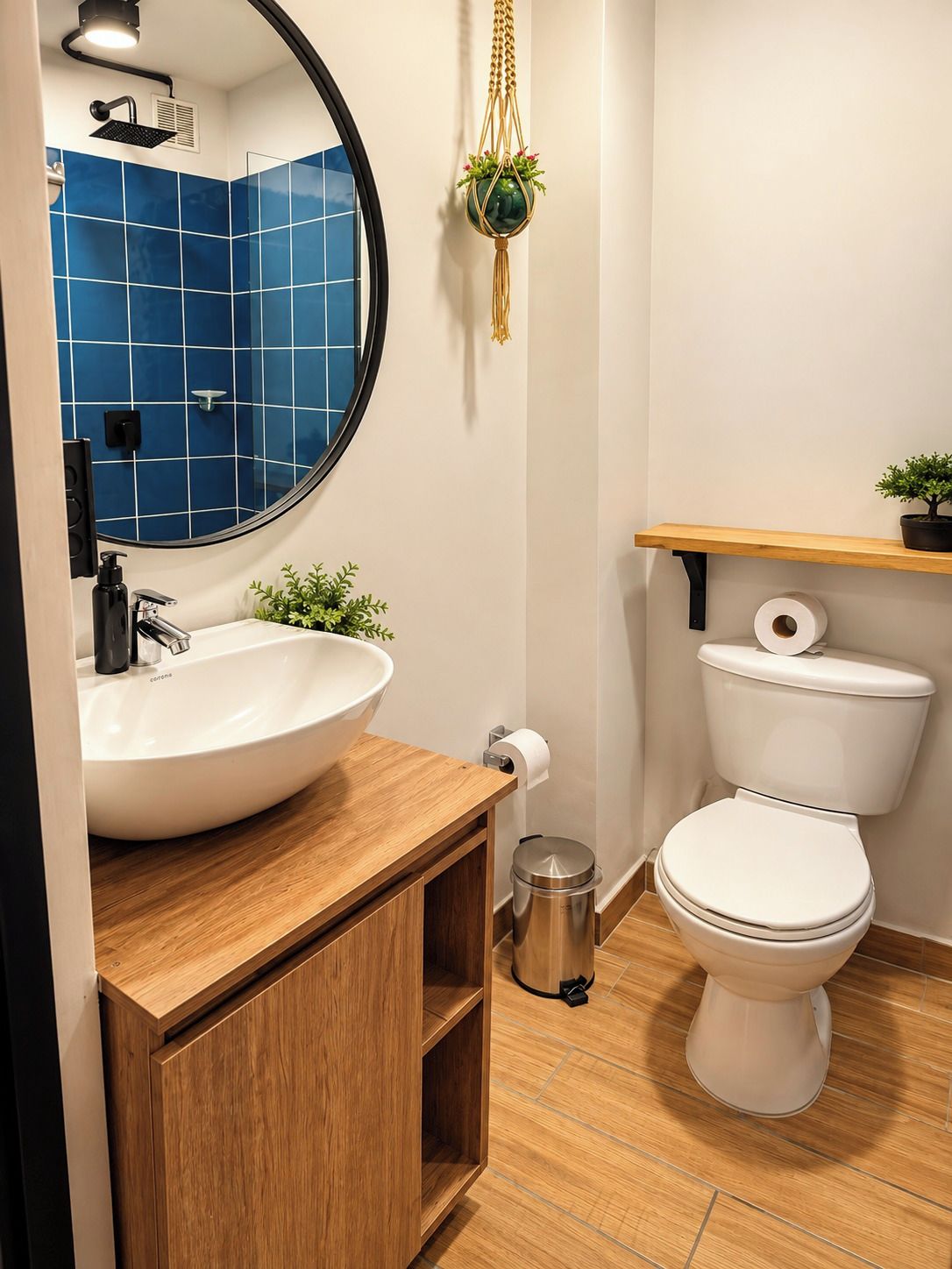 A bathroom with a white sink, a toilet, and a mirror.