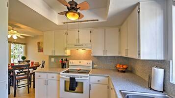 Microwave, oven, stovetop, dishwasher