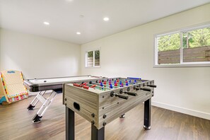 House (5 Bedrooms) | Interior - Deck + Game Room: Redmond Home ~ 17 Mi to Seattle (Redmond)