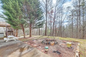 House (Multiple Bedrooms) | Interior - Fire Pit & Game Room: Marshall Getaway w/ Views! (Marshall)