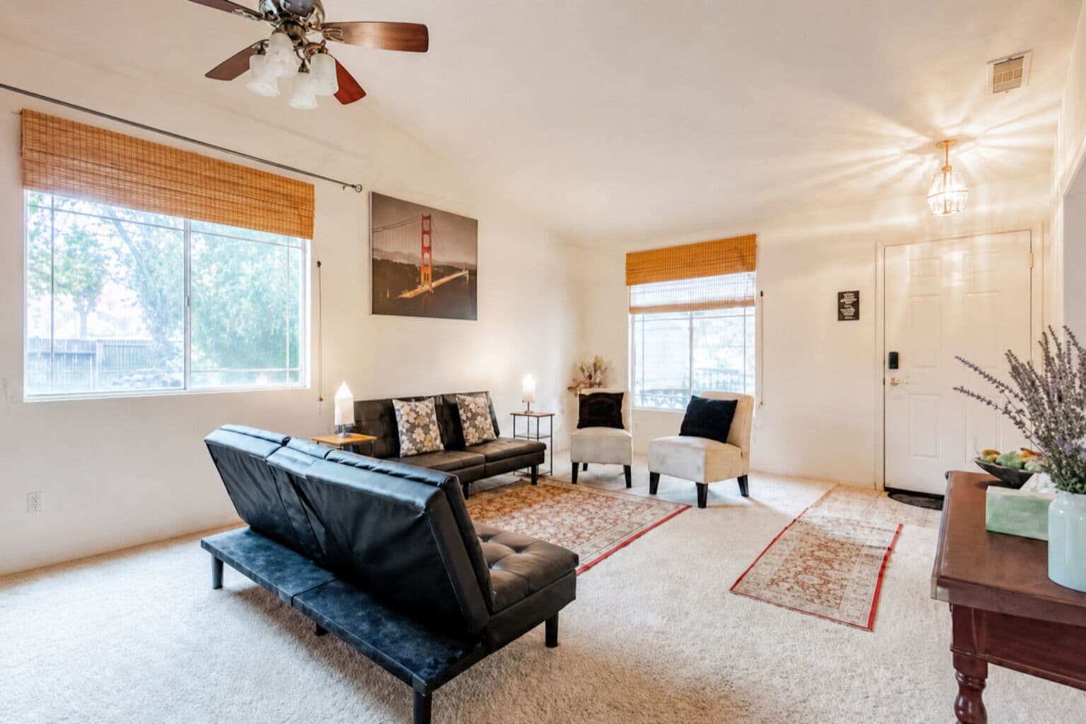 Smart TV, fireplace
