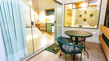 Chalet Deluks, 1 Tempat Tidur Queen | Teras/patio