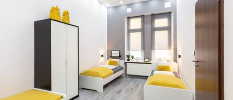 4 bedrooms, in-room safe, iron/ironing board, travel cot