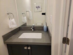 Towels, soap, shampoo, toilet paper