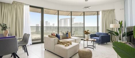 Appartement exclusif | Aire de séjour | Téléviseur connecté de 50 po avec télévision numérique