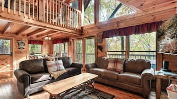 Smart TV, fireplace, video games, books
