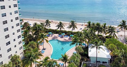 Direct access to beach and heated pool at The Tides