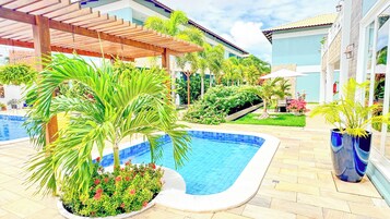 2 indoor pools, open 8:00 AM to 7:00 PM, pool umbrellas