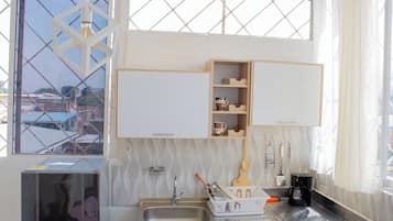 Executive Apartment, 1 Double Bed with Sofa bed, Air conditioning, City View | Private kitchen | Fridge, dishwasher, rice cooker, blender