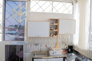 Executive Apartment, 1 Double Bed with Sofa bed, Air conditioning, City View | Private kitchen | Fridge, dishwasher, rice cooker, blender