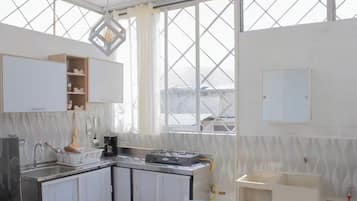 Appartement Exécutif, 1 lit double et 1 canapé-lit, climatisation, vue ville | Cuisine privée | Réfrigérateur, lave-vaisselle, cuiseur de riz, blender