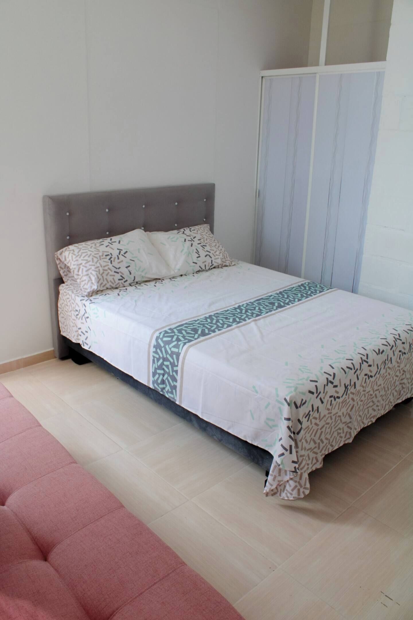 Memory foam beds, laptop workspace, free WiFi, bed sheets
