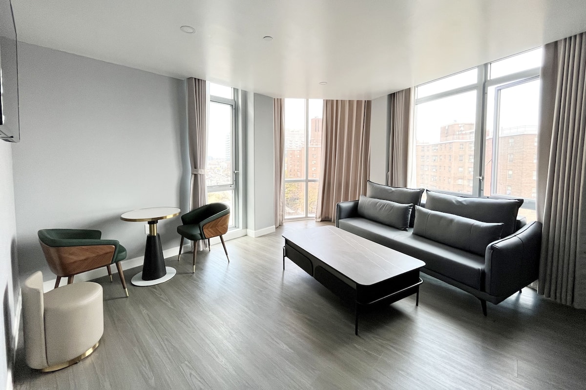 Deluxe suite, uitzicht op stad | Woonruimte