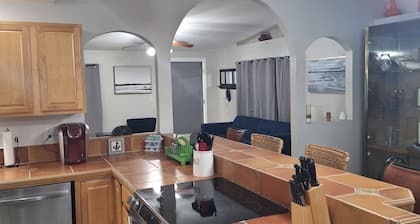 Lagoon shaped pool home with private back yard!