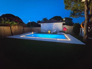 A heated pool