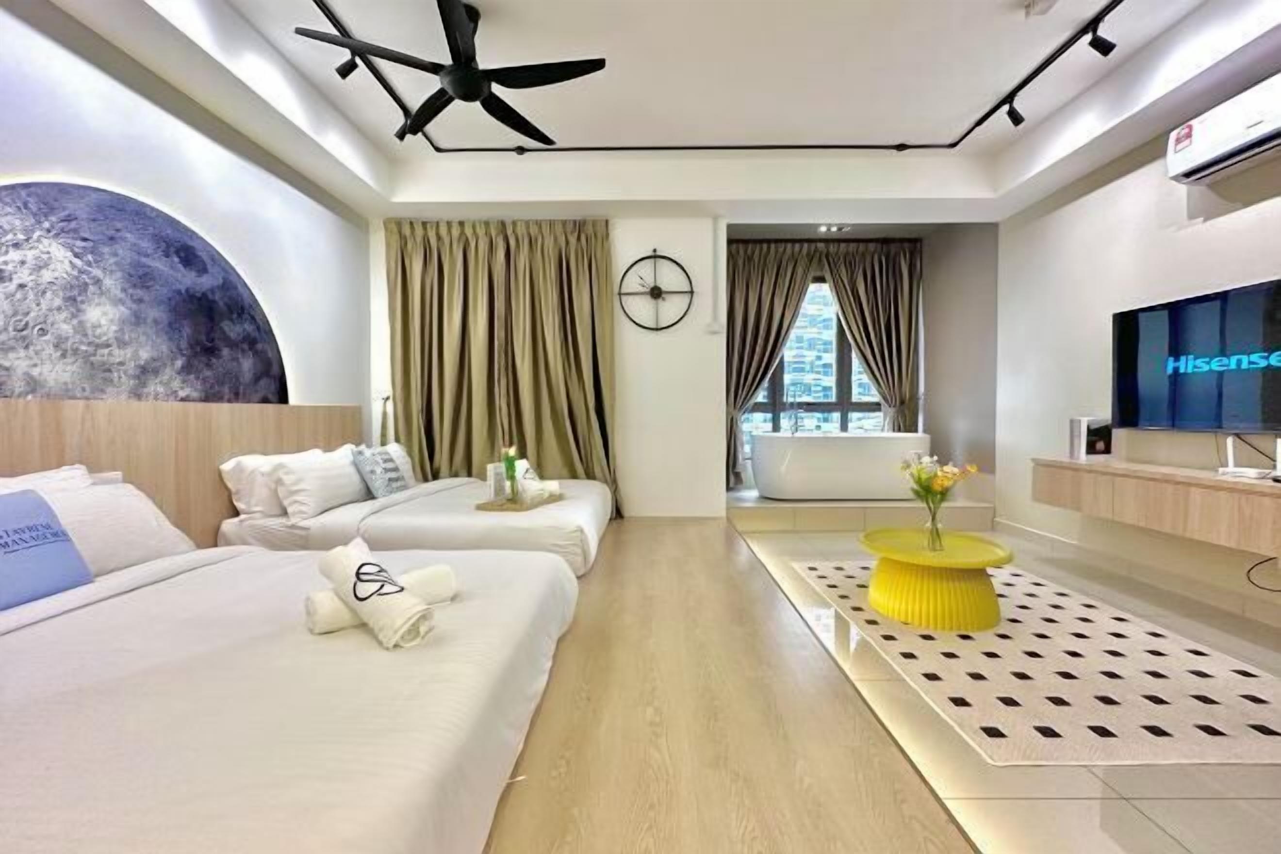 Fer et planche à repasser, Wi-Fi gratuit, draps fournis