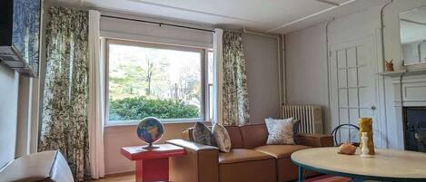 TV, fireplace, offices