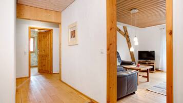 Televisión, mesa de ping pong, estéreo