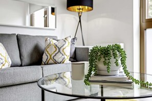 Basic Apartment, 1 King Bed | Living area | TV - Newly Built and Modern 1 Bedroom Flat (Bushey)