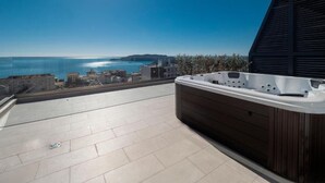 Unclassified image, 2 of 21, button - Horizon Two Bedroom Penthouse Hot tub (Becici)
