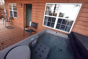 Terrace/patio - Hayden’s Hideaway - View, hot tub, game room, fun! (Blairsville)