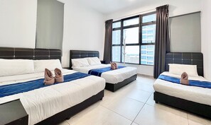 3 soverom, strykejern/-brett, wi-fi og sengetøy