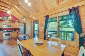 House (2 Bedrooms) | Interior - Pigeon Forge Cabin w/ Pool Table & Deck Near Town! (Pigeon Forge)