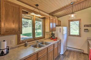 House (2 Bedrooms) | Interior - Creekside Rapid City Cabin w/ Deck on 30 Acres! (Rapid City)