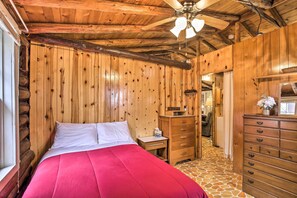 House (3 Bedrooms) | Interior - Lakefront 1930s Log Cabin w/ Dock & Fire Pit! (Rice Lake)