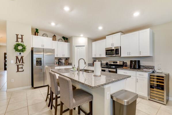 Microwave, oven, stovetop, dishwasher