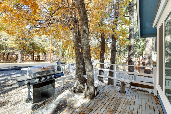Terrace/patio - Sugarloaf Cabin w/ Fireplace Near Big Bear Lake (Sugarloaf)