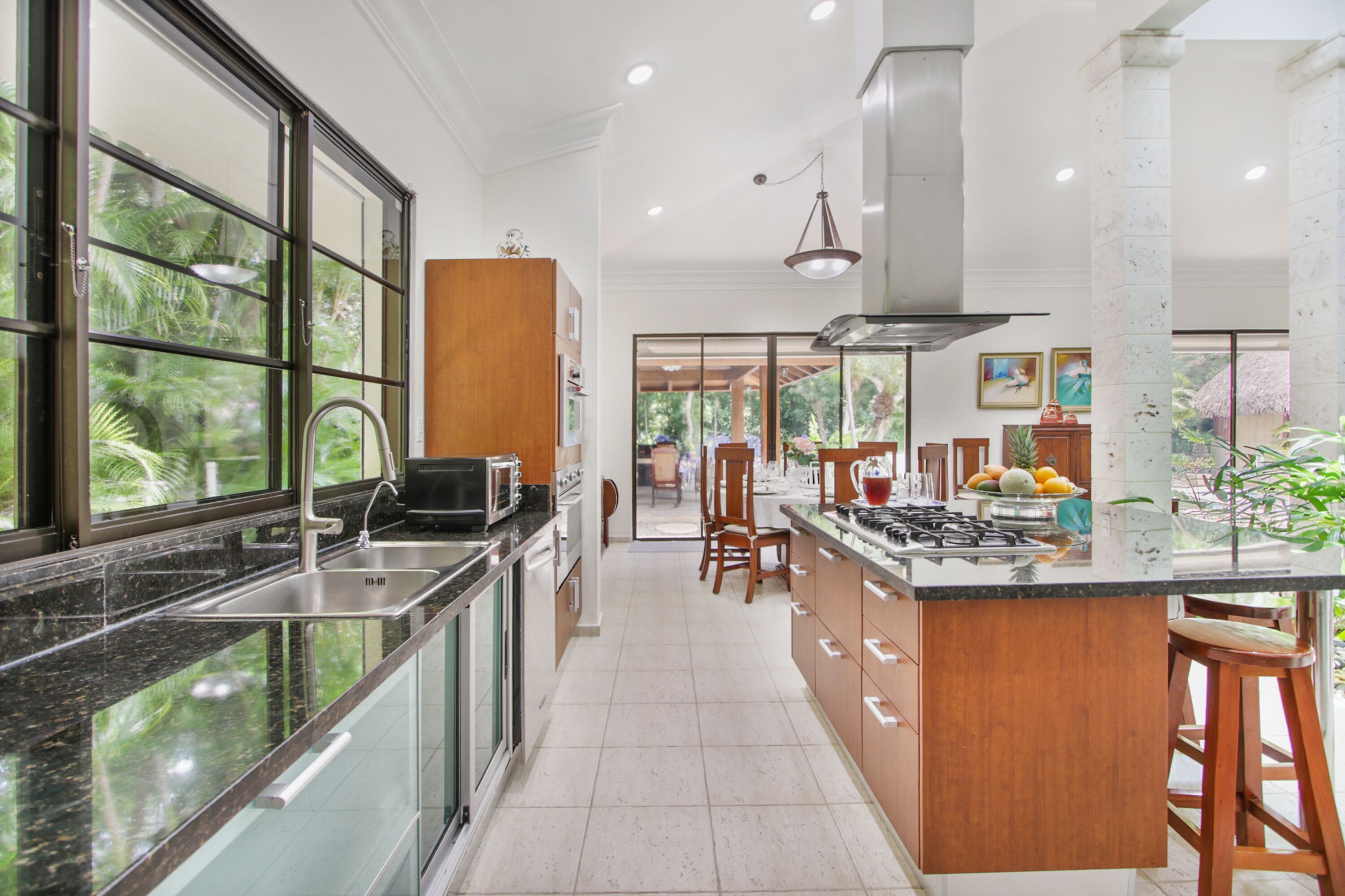 Villa | Private kitchen | Full-size fridge, microwave, oven, stovetop