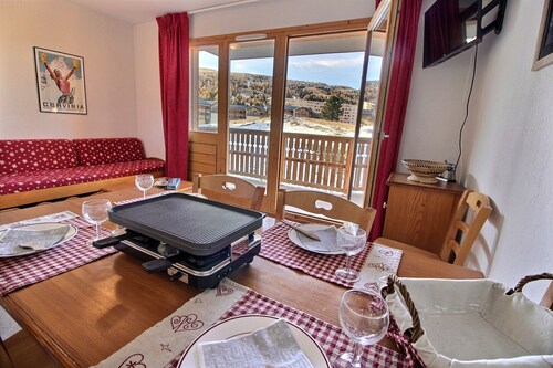 Appartement lumineux avec balcon proche des pistes