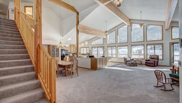 Premium House | Living area | TV, fireplace