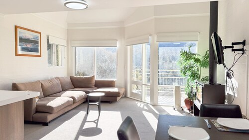 Inala 1 has two bedrooms plus a loft and fantastic views of the mountains.