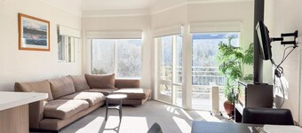 Inala 1 has two bedrooms plus a loft and fantastic views of the mountains.