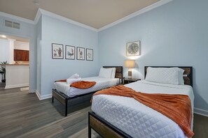 2 bedrooms, iron/ironing board, travel crib, WiFi