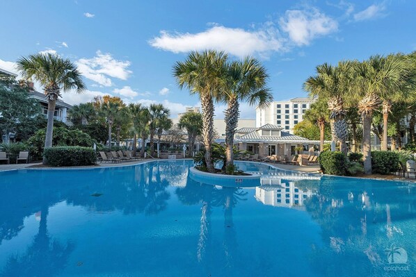 A heated pool