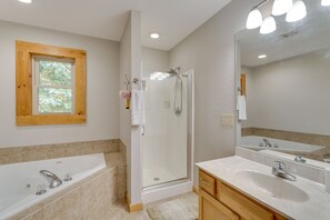 Hair dryer, towels