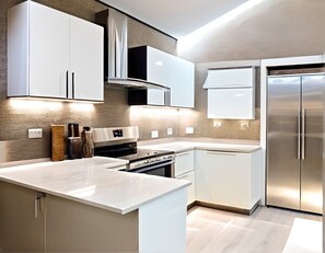 Microwave, oven, stovetop, cookware/dishes/utensils - Escape to paradise only 5 minutes away from the beach!  (Discovery Bay)