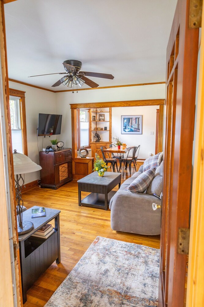 Classic Maine home in quiet treelined street neighborhood with fenced