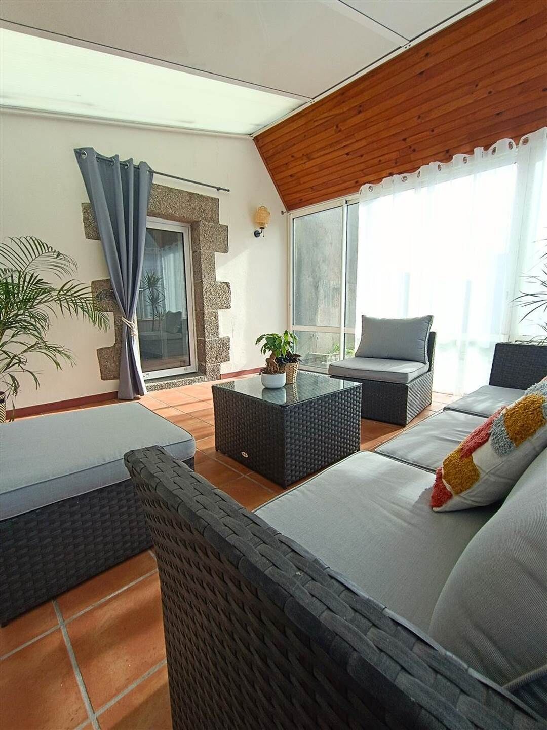 Televisión y chimenea 