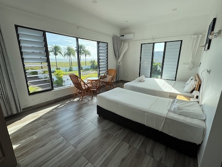 Premium bedding, down comforters, memory foam beds, laptop workspace