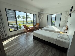 Premium bedding, down comforters, memory foam beds, laptop workspace