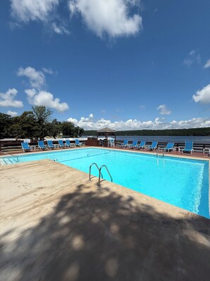 Outdoor pool - Spacious Condo with Main Channel Views! (Osage Beach)