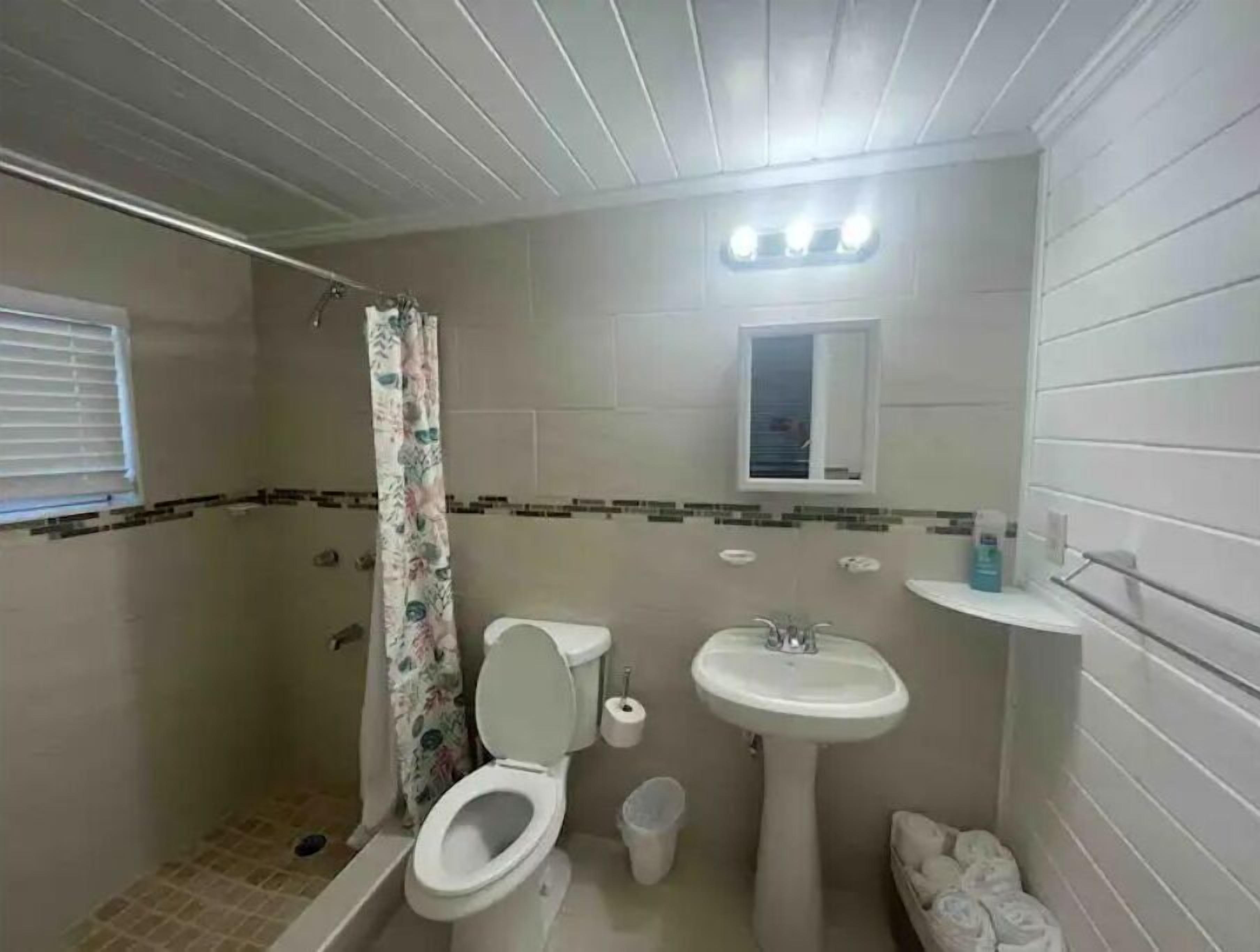 Serviettes fournies, savon, shampoing, papier toilette