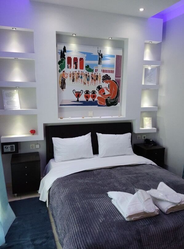 1 slaapkamer, een strijkplank/strijkijzer, gratis wifi, beddengoed